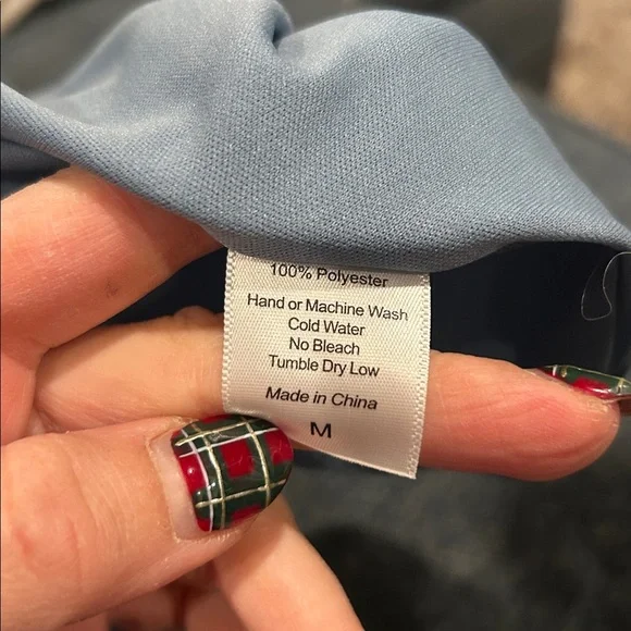 Lucy in the Sky Blue Polka Dot Mini Dress size medium - Picture 6 of 6